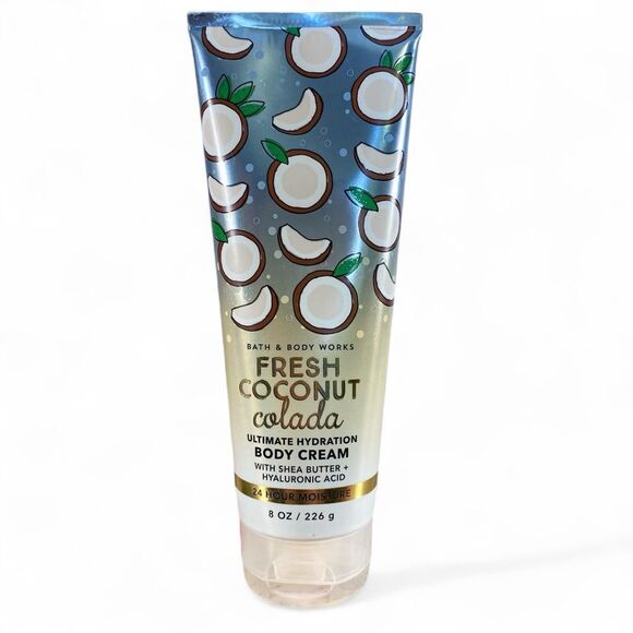 Bath & Body Works Fresh Coconut Colada Body Cream 8oz Size 24hr Moisturizer - Picture 1 of 3